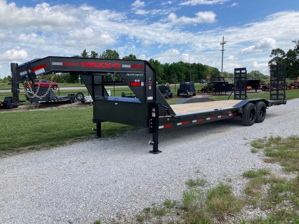 New 2027 MAXX-D 102X26 TANDEM 18K GN W/ 2' DOVE, STAND UP RAMPS & DRIVE OVER FENDERS Equipment Trailer