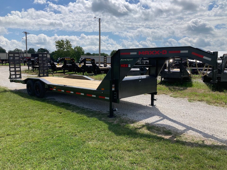 New 2027 MAXX-D 102X26 TANDEM 18K GN W/ 2' DOVE, STAND UP RAMPS & DRIVE OVER FENDERS Equipment Trailer