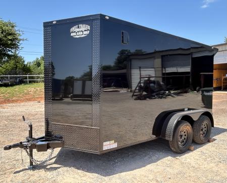 New 2026 Family Trailer 6x12 Tandem Axles Cargo / Enclosed Trailer-Screwless Exterior-Blackout Pkg-Rear Spoiler