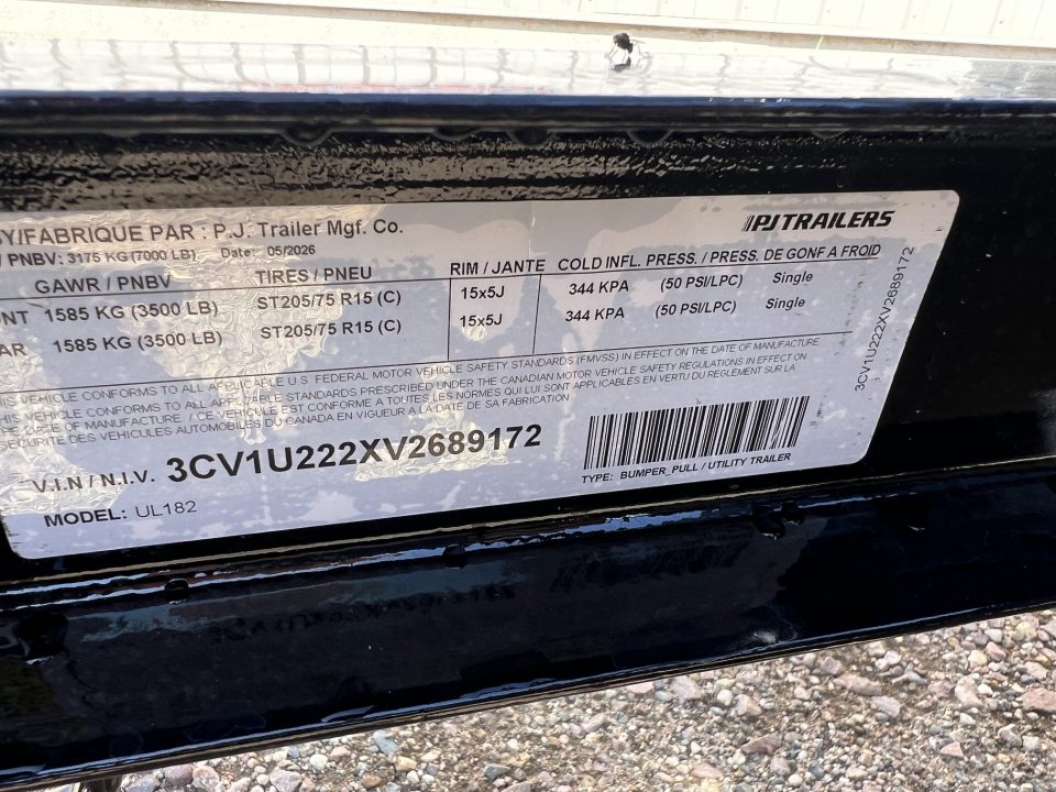 New 2027 PJ Trailers 18' Utility UL Utility Trailer