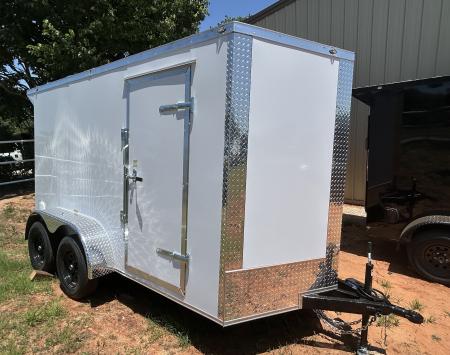 New 2026 Family Trailer 6x12 Tandem Axles Cargo / Enclosed Trailer-Screwless Exterior-Chrome Trim-Rear Spoiler