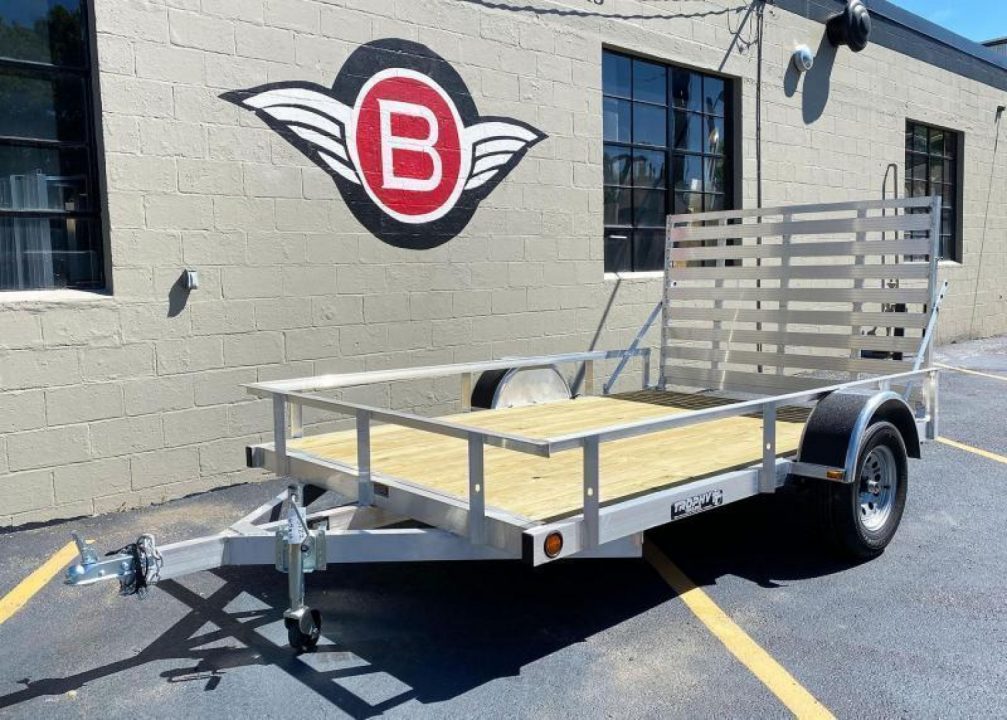 New Quality Trophy 6.5x10 Aluminum Utility Trailer - Rear Ramp!