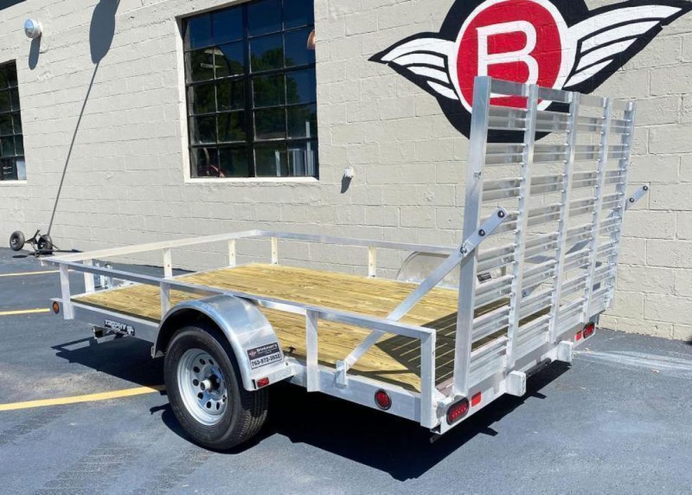 New Quality Trophy 6.5x10 Aluminum Utility Trailer - Rear Ramp!