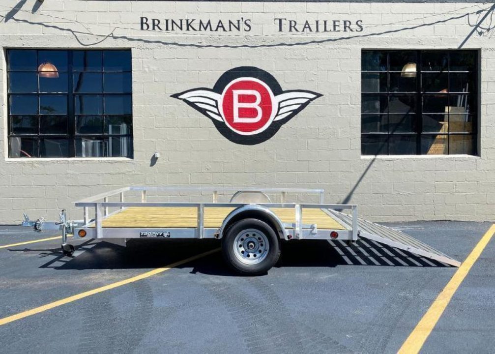 New Quality Trophy 6.5x10 Aluminum Utility Trailer - Rear Ramp!