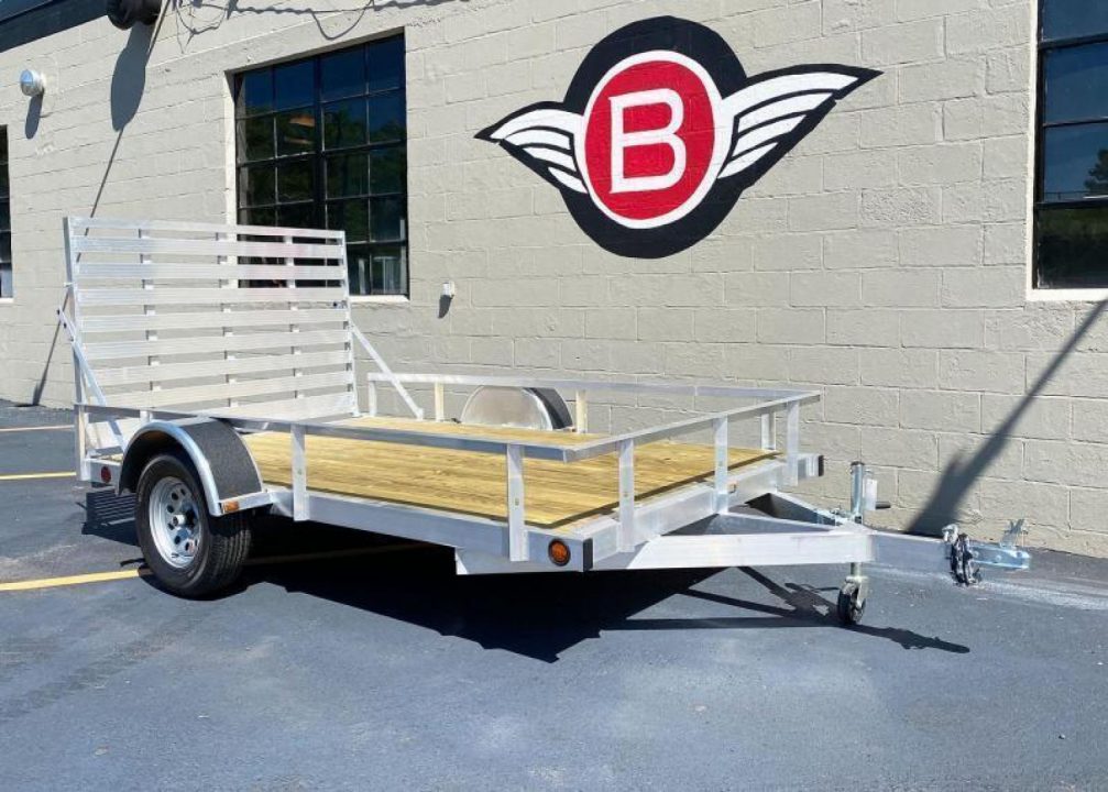 New Quality Trophy 6.5x10 Aluminum Utility Trailer - Rear Ramp!