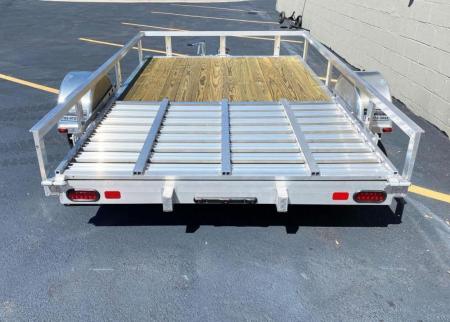 New Quality Trophy 6.5x10 Aluminum Utility Trailer - Rear Ramp!