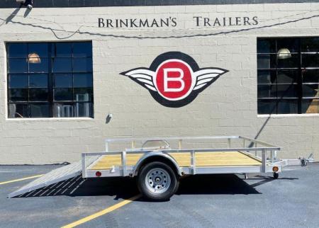 New Quality Trophy 6.5x10 Aluminum Utility Trailer - Rear Ramp!
