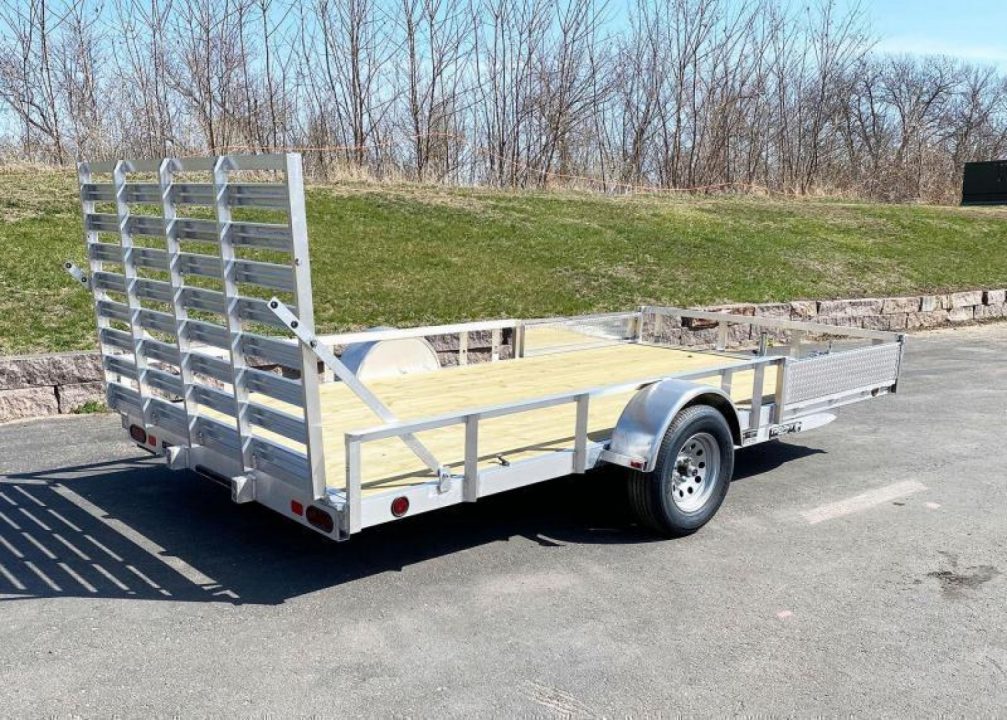 New Quality Trophy 7x14 Aluminum Utility Trailer - Rear Ramp and Side Ramps!