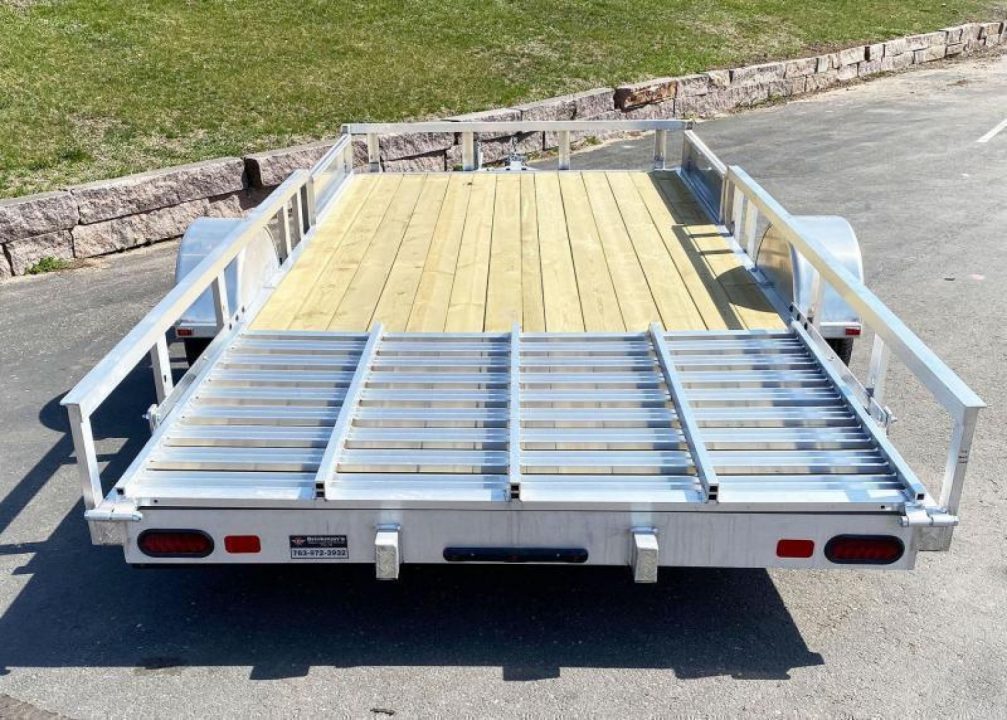 New Quality Trophy 7x14 Aluminum Utility Trailer - Rear Ramp and Side Ramps!