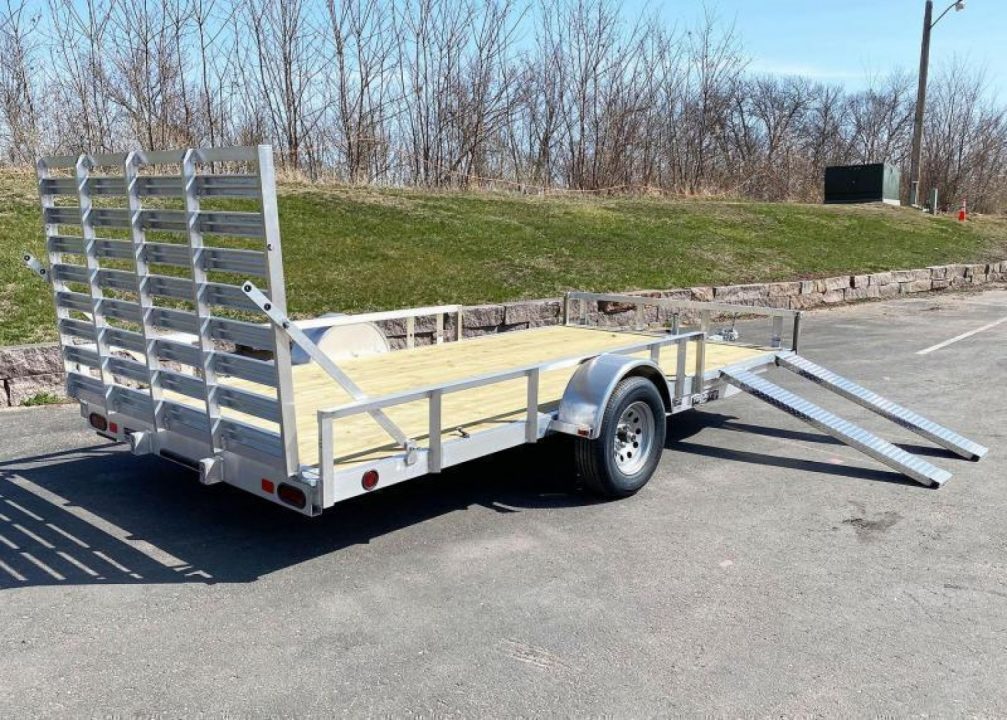 New Quality Trophy 7x14 Aluminum Utility Trailer - Rear Ramp and Side Ramps!
