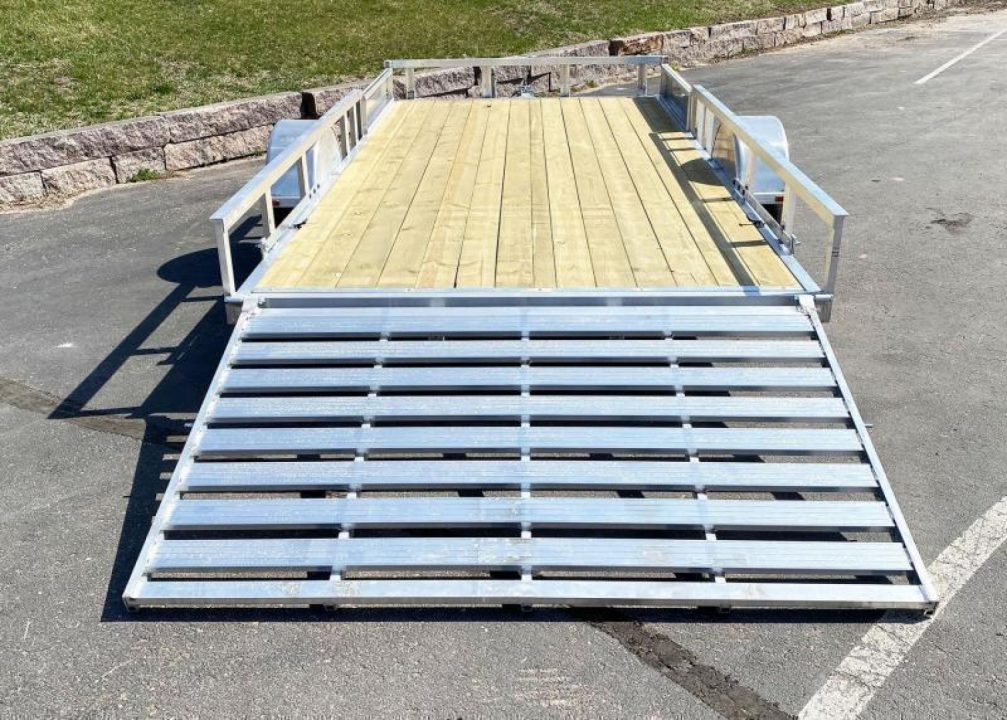 New Quality Trophy 7x14 Aluminum Utility Trailer - Rear Ramp and Side Ramps!