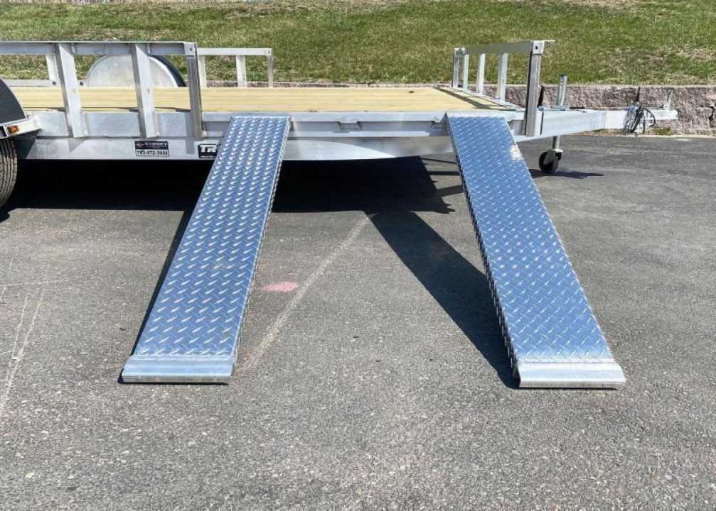 New Quality Trophy 7x14 Aluminum Utility Trailer - Rear Ramp and Side Ramps!