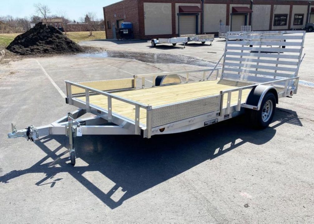 New Quality Trophy 7x14 Aluminum Utility Trailer - Rear Ramp and Side Ramps!