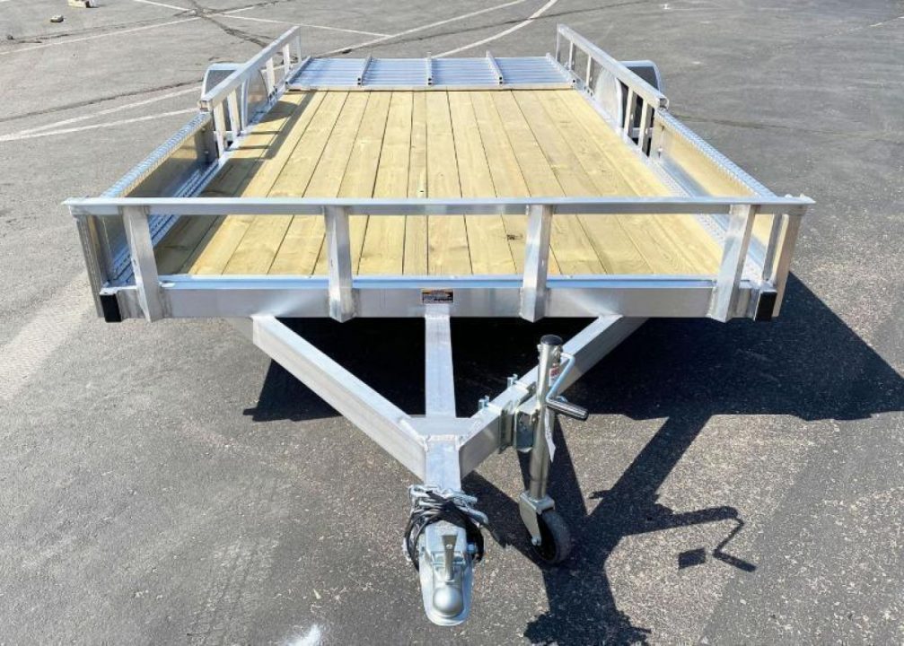New Quality Trophy 7x14 Aluminum Utility Trailer - Rear Ramp and Side Ramps!