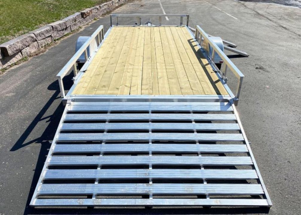New Quality Trophy 7x14 Aluminum Utility Trailer - Rear Ramp and Side Ramps!
