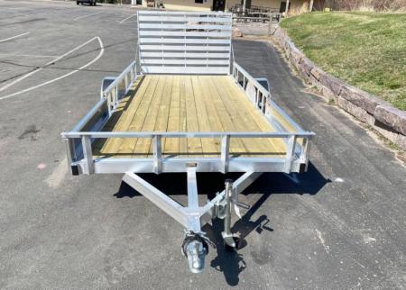 New Quality Trophy 7x14 Aluminum Utility Trailer - Rear Ramp and Side Ramps!
