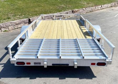 New Quality Trophy 7x14 Aluminum Utility Trailer - Rear Ramp and Side Ramps!