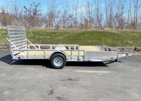 New Quality Trophy 7x14 Aluminum Utility Trailer - Rear Ramp and Side Ramps!