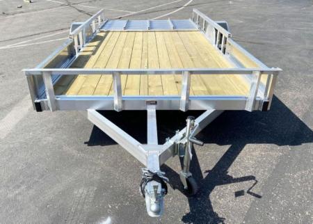 New Quality Trophy 7x14 Aluminum Utility Trailer - Rear Ramp and Side Ramps!