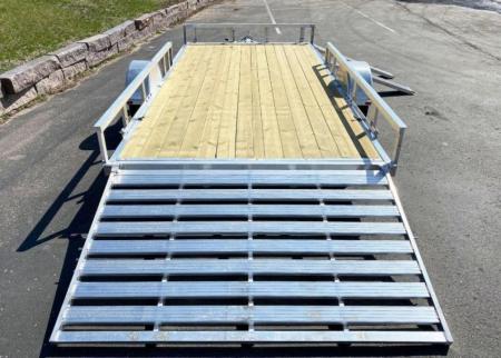 New Quality Trophy 7x14 Aluminum Utility Trailer - Rear Ramp and Side Ramps!