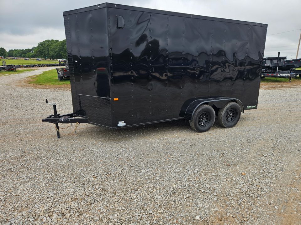 New 2026 Rock Solid 7X14 TANDEM 7K CARGO W/7' HEIGHT BLACKOUT TRIM & RAMP DOOR