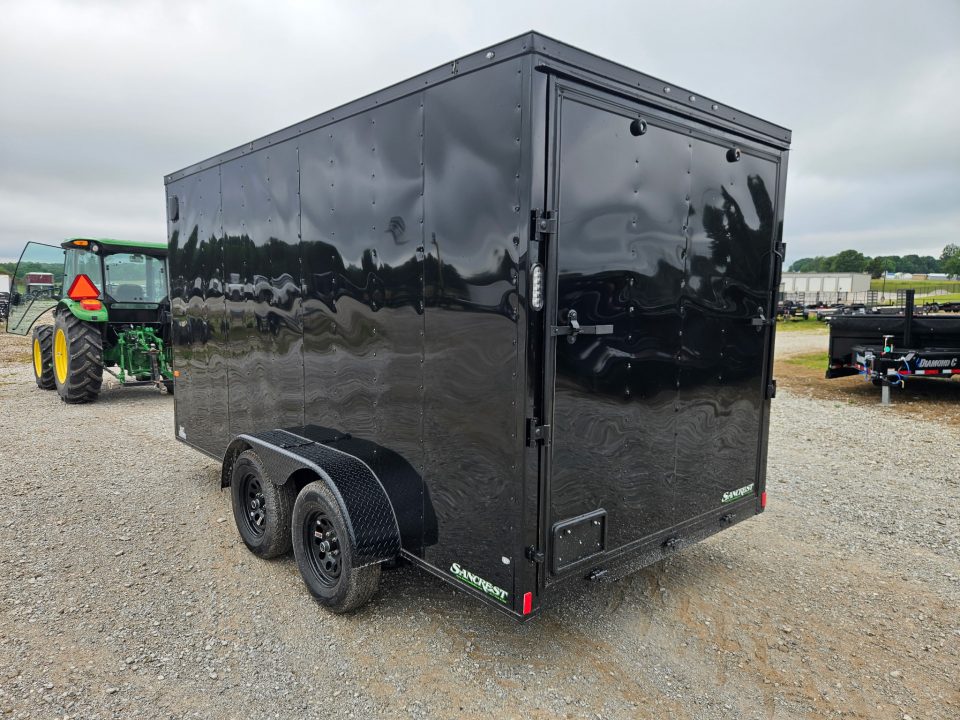 New 2026 Rock Solid 7X14 TANDEM 7K CARGO W/7' HEIGHT BLACKOUT TRIM & RAMP DOOR