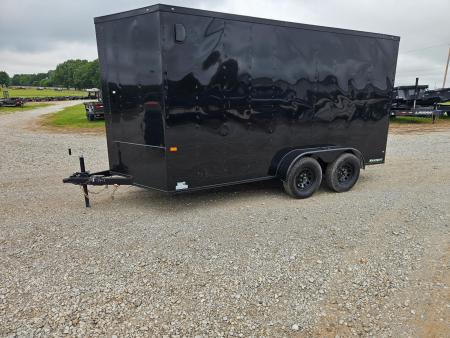 New 2026 Rock Solid 7X14 TANDEM 7K CARGO W/7' HEIGHT BLACKOUT TRIM & RAMP DOOR