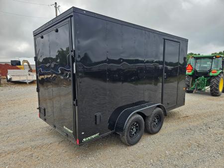 New 2026 Rock Solid 7X14 TANDEM 7K CARGO W/7' HEIGHT BLACKOUT TRIM & RAMP DOOR