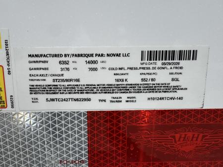 New 2026 H&H Trailers H10124RTCHV Cargo / Enclosed Trailer