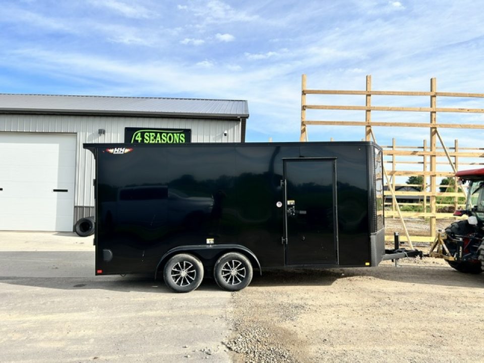 New 2026 H&H Trailers 7X16 7' INTERIOR RAMP DOOR Cargo / Enclosed Trailer