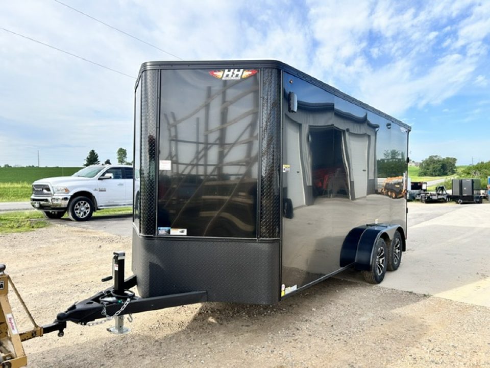 New 2026 H&H Trailers 7X16 7' INTERIOR RAMP DOOR Cargo / Enclosed Trailer