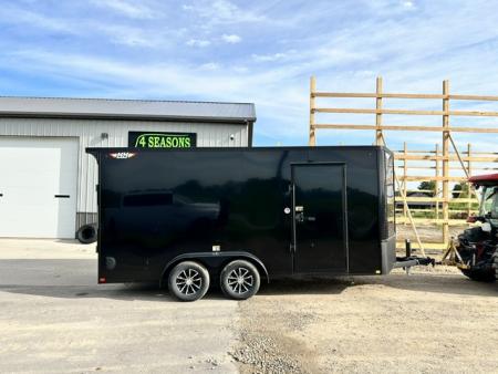 New 2026 H&H Trailers 7X16 7' INTERIOR RAMP DOOR Cargo / Enclosed Trailer