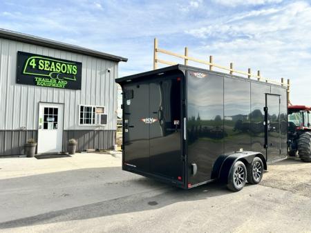 New 2026 H&H Trailers 7X16 7' INTERIOR RAMP DOOR Cargo / Enclosed Trailer
