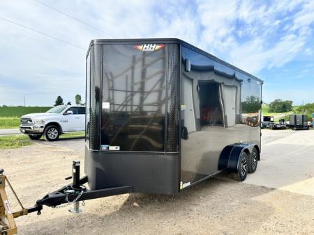 New 2026 H&H Trailers 7X16 7' INTERIOR RAMP DOOR Cargo / Enclosed Trailer