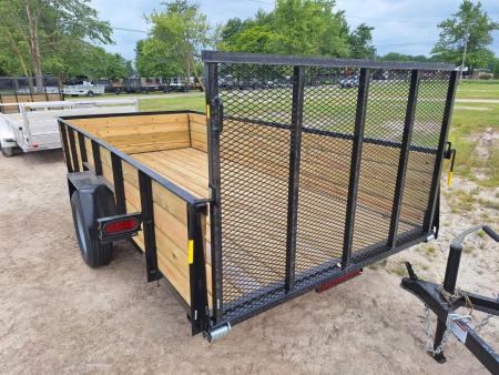 New 2026 AMO 76x14 High Woodside Utility Trailer W/ Led Lights and Spring Assist Gate