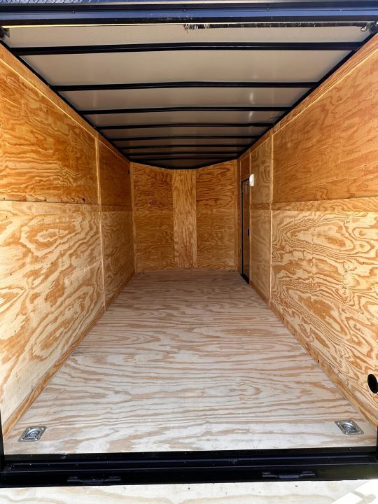 New 2026 Luxe 7x16 Enclosed Trailer- 3500LB Tandem Axle -Black Poly-Blackout