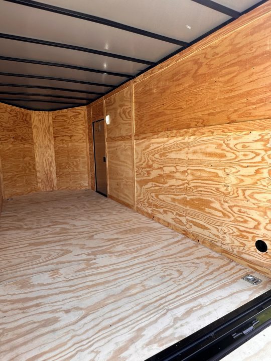 New 2026 Luxe 7x16 Enclosed Trailer- 3500LB Tandem Axle -Black Poly-Blackout