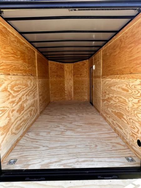 New 2026 Luxe 7x16 Enclosed Trailer- 3500LB Tandem Axle -Black Poly-Blackout