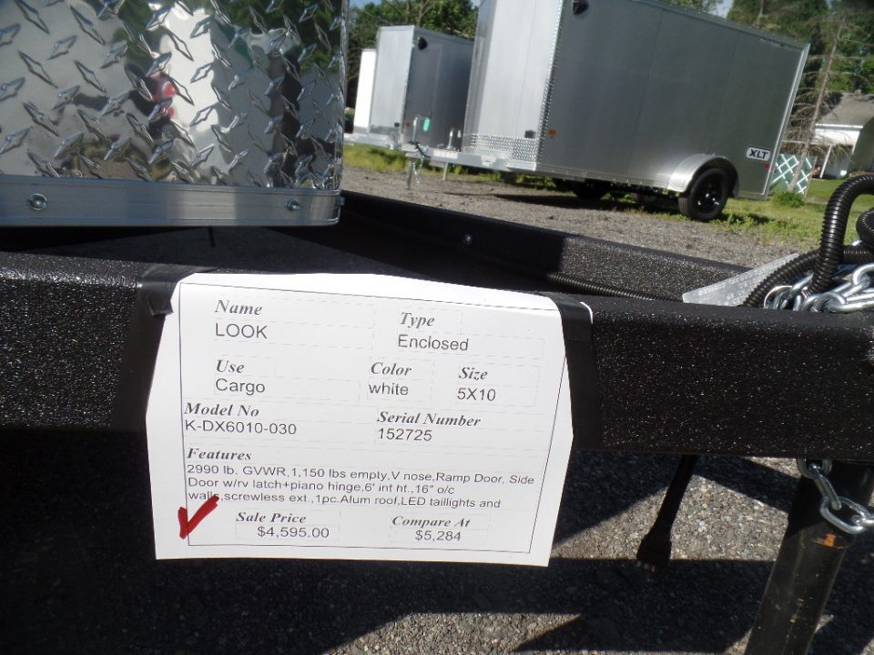 New 2026 Look Trailers 5X10 , 2,990 GVWR Cargo / Enclosed Trailer