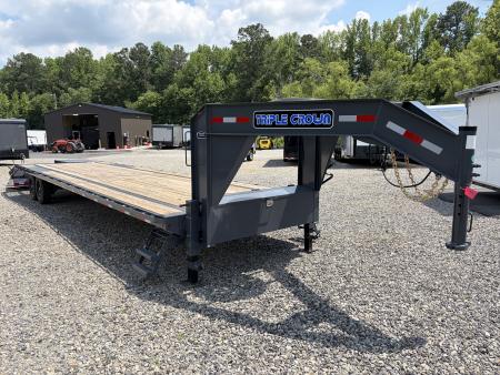 New 2026 Triple Crown Heavy Duty 35' Gooseneck Equipment Trailer, 17,500K GVWR, Mega Ramps, Spare