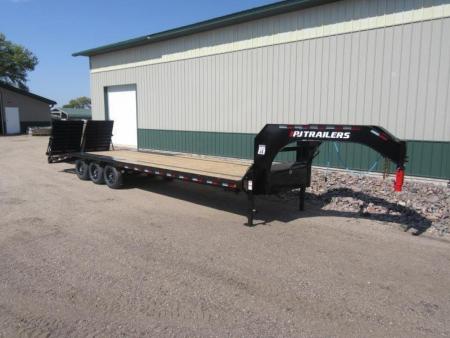 New 2027 30' PJ Low-Pro Triple Axle Gooseneck Flatbed Trailer
