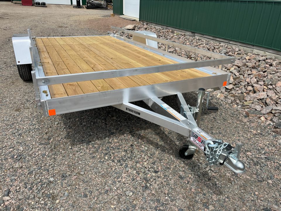 New 2026 Bear Track 80"x14' Aluminum Utility - Wood Floor