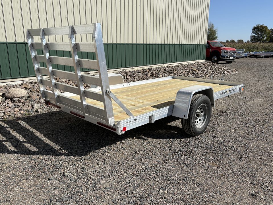 New 2026 76"x12' Bear Track Aluminum Utility Trailer - Wood Floor