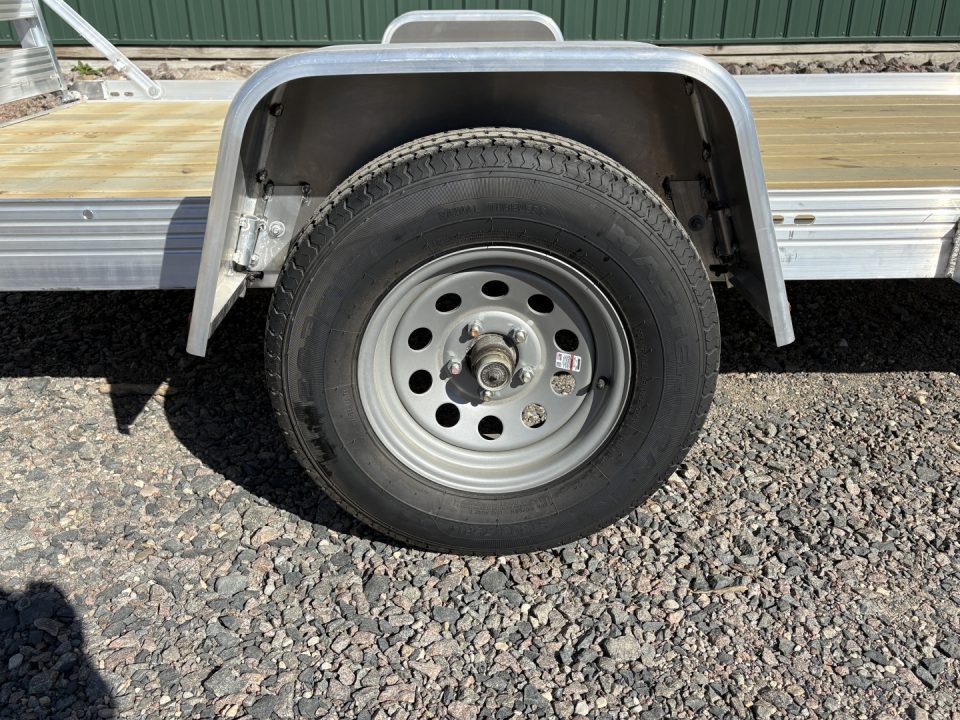 New 2026 76"x12' Bear Track Aluminum Utility Trailer - Wood Floor