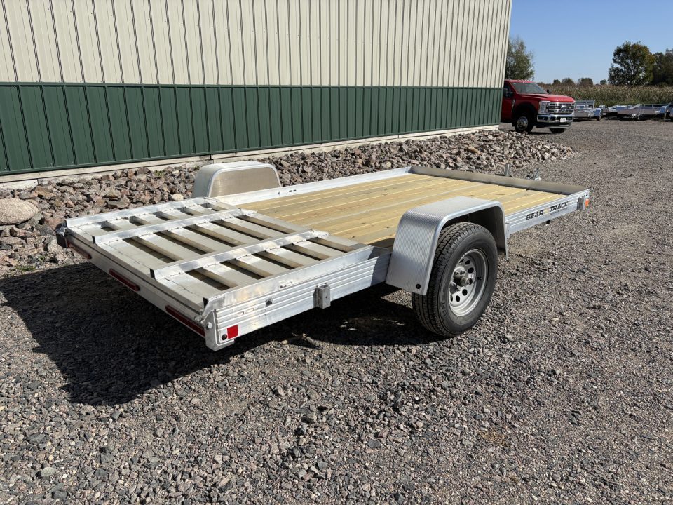 New 2026 76"x12' Bear Track Aluminum Utility Trailer - Wood Floor
