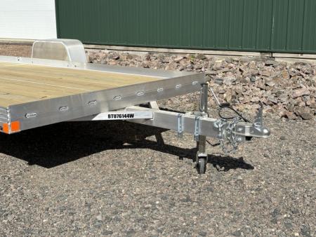 New 2026 76"x12' Bear Track Aluminum Utility Trailer - Wood Floor