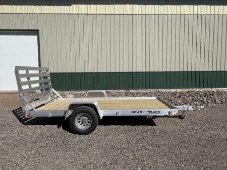 New 2026 76"x12' Bear Track Aluminum Utility Trailer - Wood Floor