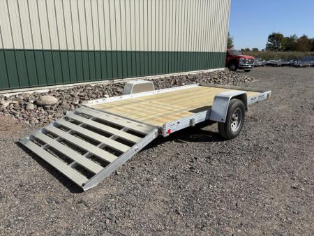 New 2026 76"x12' Bear Track Aluminum Utility Trailer - Wood Floor