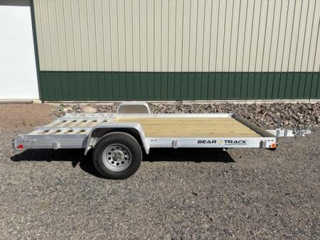 New 2026 76"x12' Bear Track Aluminum Utility Trailer - Wood Floor