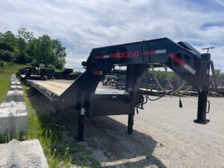 New 2027 MAXX-D LDX10240 102x40 25990 GVWR 2 Jost Speed Jacks Low Pro Tandem Dual Flatbed Trailer